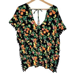Xhilaration Black Tangerine Coverup NWT Small